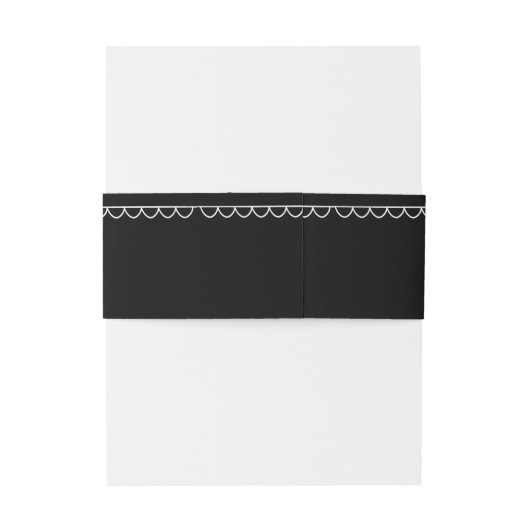 Hand geletterde buik buigt zwart en wit uniek uitnodigingen wikkel (Achterkant Voorbeeld)