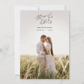 Hand geletterde foto Sla de datum op Kaart (Voorkant)