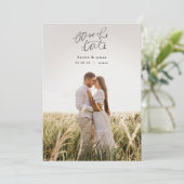 Hand geletterde foto Sla de datum op Kaart (Staand voorkant)