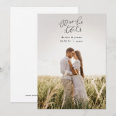 Hand geletterde foto Sla de datum op Kaart (Voorkant / Achterkant)