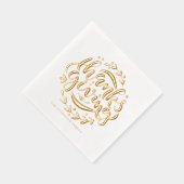 Hand geletterde krans Thanksgiving Folie Servetten (Rechts)