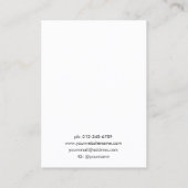 Hand geletterde minimalistische sieraden oorbel di visitekaartje (Achterkant)