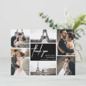 Hand-geletterde moderne foto dank u kaart (Staand voorkant)