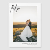 Hand-geletterde moderne foto wit dank u (Voorkant)