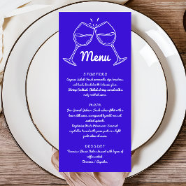 Hand geletterde moderne grillige bruiloft diner menu
