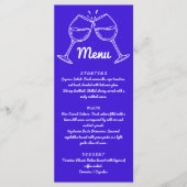 Hand geletterde moderne grillige bruiloft diner menu (Voorkant)