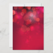 Hand Geletterde Rode Bokeh Lights Kerstfeest Kaart (Achterkant)