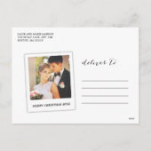 Hand Geletterde Vakantie Getrouwd en Vrolijk Feestdagenkaart (Achterkant)