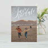 Hand geletterde verticale foto Sla de datum op Kaart (Staand voorkant)