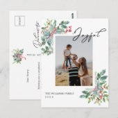 Hand geletterde vreugdevolle aangepaste foto Holly Briefkaart (Voorkant / Achterkant)