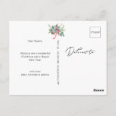 Hand geletterde vreugdevolle aangepaste foto Holly Briefkaart (Achterkant)