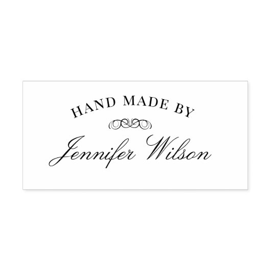 Hand gemaakt door elegant monogram zelfinktende stempel (Design)