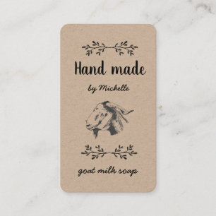 Hand gemaakt door geitenzeep  visitekaartje