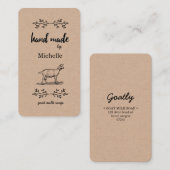 Hand gemaakt door Goat Soap  Visitekaartje (Voorkant / Achterkant)
