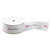 Hand gemaakt met een roze hart grosgrain lint (Spoel)