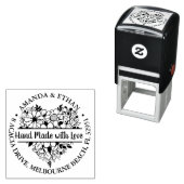 Hand gemaakt met Liefde Foraal Hart Thema Zelfinktende Stempel (In situ)