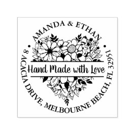 Hand gemaakt met Liefde Foraal Hart Thema Zelfinktende Stempel