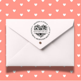 Hand gemaakt met Liefde Foraal Thema Zelfinktende Stempel