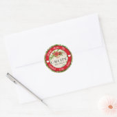 Hand gemaakt met liefde Kerst sticker (Envelop)