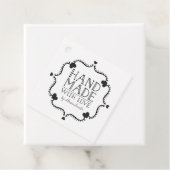 Hand gemaakt met liefde label met harten (In situ)