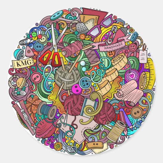 Hand Gemaakt met Liefde Sticker (Voorkant)