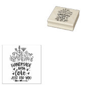 Hand gemaakt met liefde Wildflower Rubberstempel (Gestempeld)