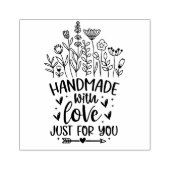 Hand gemaakt met liefde Wildflower Rubberstempel (Afrduk)