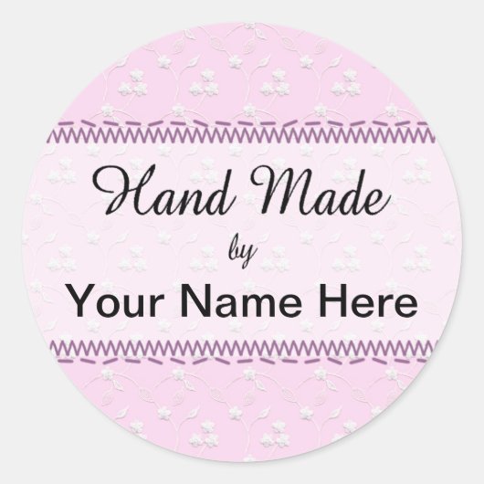 Hand gemaakte naaiende Sticker (Voorkant)