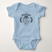 Hand geplukt door mijn opa in Heaven Blue Boy Romper (Voorkant)