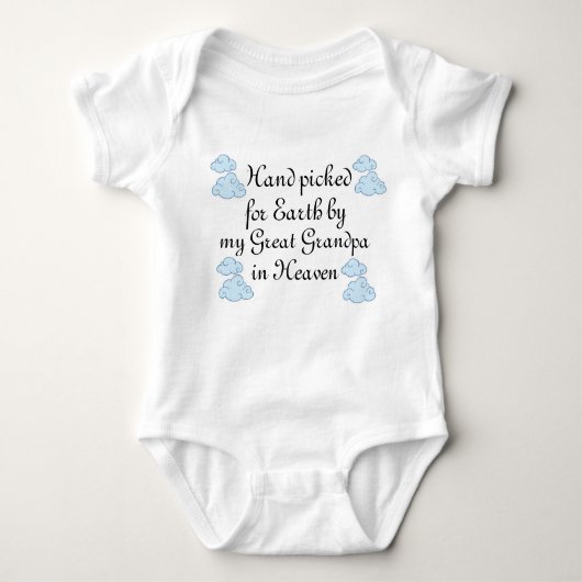 'Hand geplukt voor aarde...'Slogan baby Romper (Voorkant)