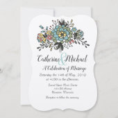 Hand gerenderd bloemenboeket kaart (Voorkant)