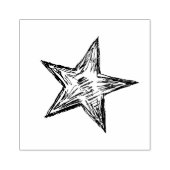 Hand geschetst potlood ster stempel (Afrduk)