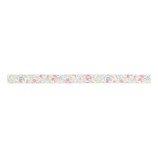 Hand-geschilde lentesFloral Grosgrain Lint (Voorkant)