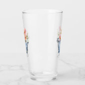 Hand-geschilde Waterverf Floral Glas (Links)