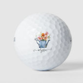 Hand-geschilde Waterverf Floral Golfballen (Voorkant)