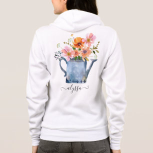 Hand-geschilde Waterverf Floral Hoodie