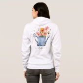 Hand-geschilde Waterverf Floral Hoodie (Achterkant volledig)