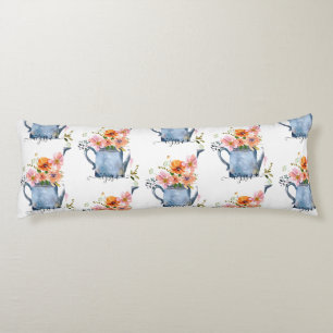 Hand-geschilde Waterverf Floral Lichaamskussen