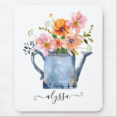 Hand-geschilde Waterverf Floral Muismat (Voorkant)