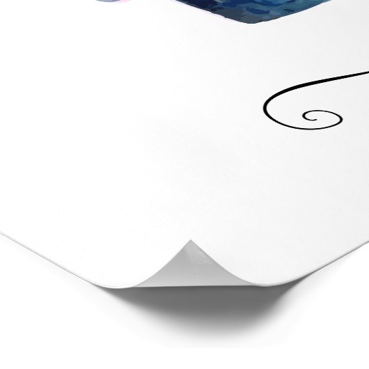 Hand-geschilde Waterverf Floral Poster (Hoek)