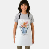 Hand-geschilde Waterverf Floral Schort (Insitu)