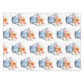 Hand-geschilde Waterverf Floral Tafelkleed (Voorkant (Horizontaal))