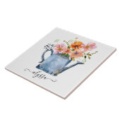 Hand-geschilde Waterverf Floral Tegeltje (Zijkant)