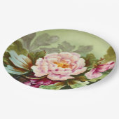 Hand geschilderd Antiek stijl pioen verjaardagsfee Papieren Bordje (Gekanteld)