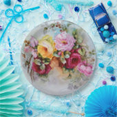 Hand geschilderd Antiek stijl Rozen Verjaardagsbru Papieren Bordje (Feest)