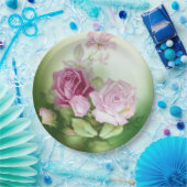 Hand geschilderd Antiek stijl Rozen Verjaardagsbru Papieren Bordje (Feest)