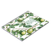 Hand geschilderd avocado boom gepersonaliseerd rec notitieboek (Linkerzijde)