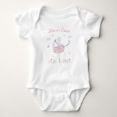 Hand geschilderd Ballet Dancer Meisje Roze Baby Bo Romper (Voorkant)