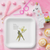 Hand geschilderd bedreigd honeyeater papier Bord (Feest)