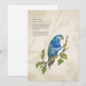 Hand geschilderd bedreigd lorikeet Wenskaart Feestdagenkaart (Voorkant / Achterkant)